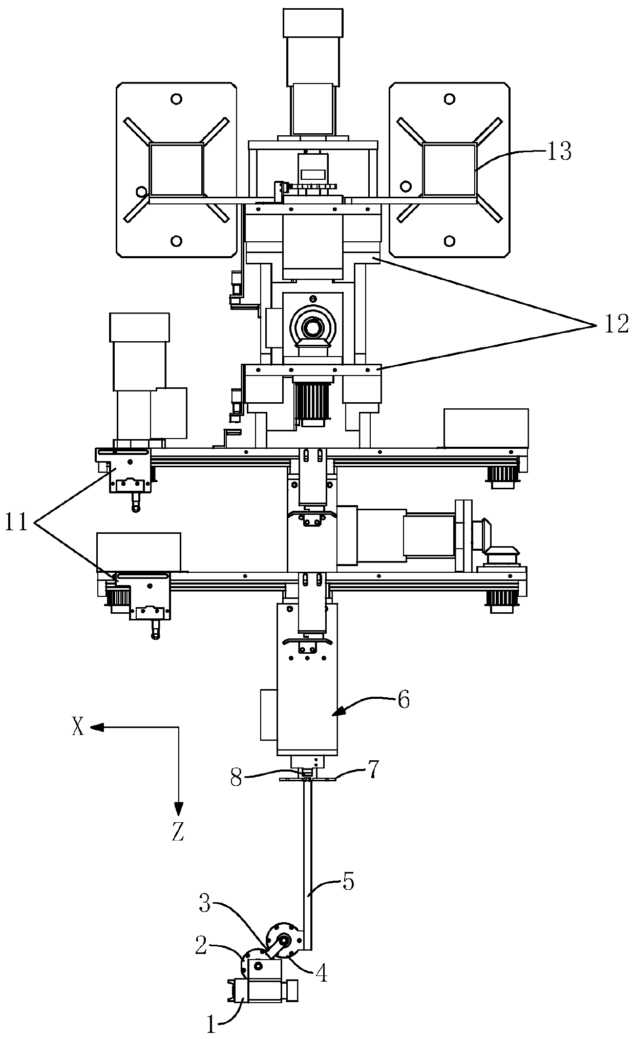 Box inner wall painting equipment