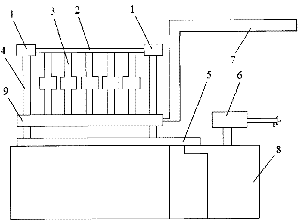 Glue spraying dryer for medical cleaning rod