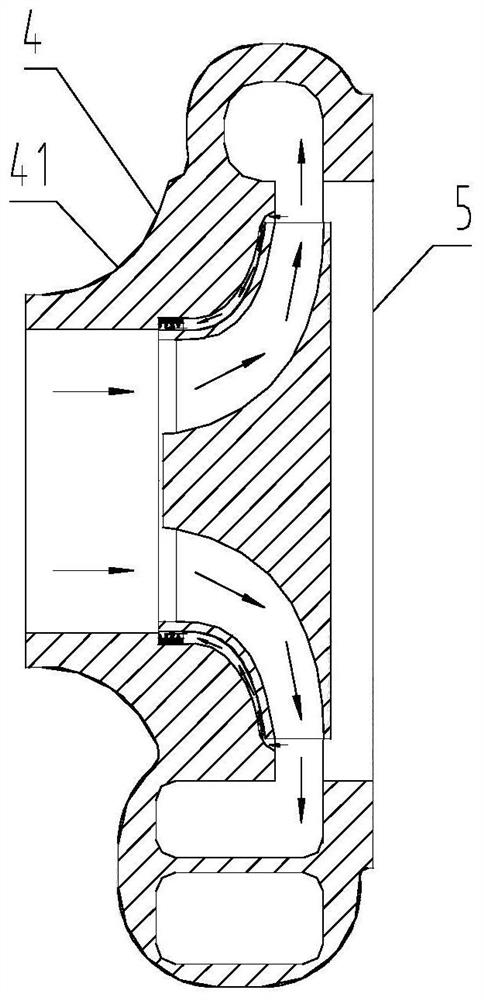 Two-stage air suspension centrifugal compressor capable of reducing radial force