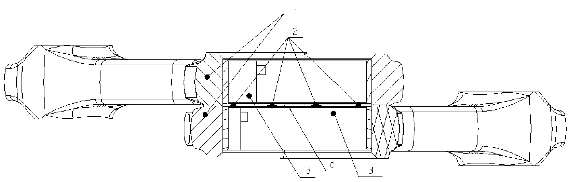 Connecting rod big end structure applied to V-type diesel engine