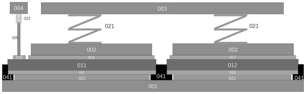 Chip packaging structure and vehicle