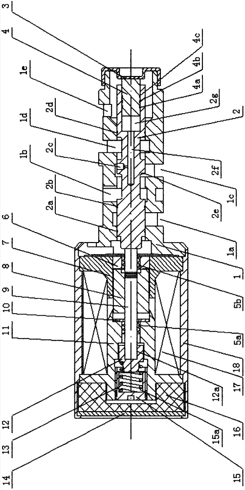 Two-position three-way inverse proportion decompression electromagnetic valve for AT (Automatic Transmission)