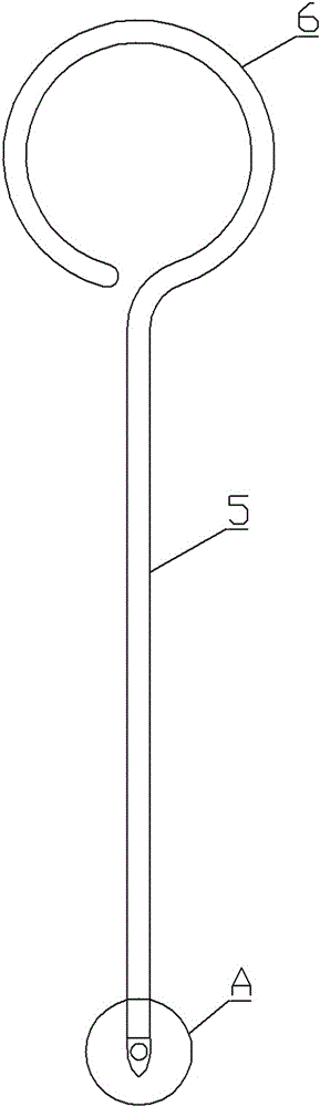 Hernial sac high ligature needle