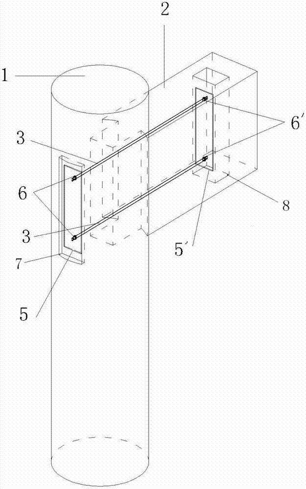 Hidden type reinforcing node of side span node of wood structure traditional architecture and preparation method of hidden type reinforcing node