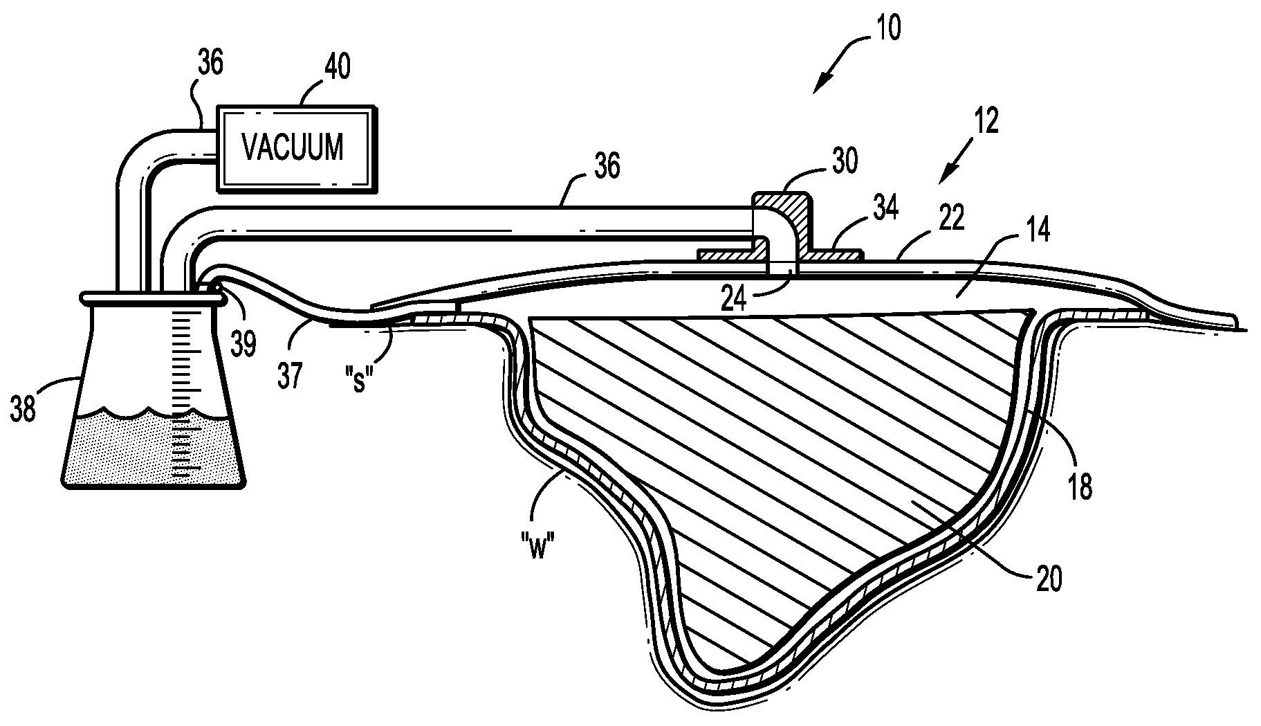 System for Providing Continual Drainage in Negative Pressure Wound Therapy