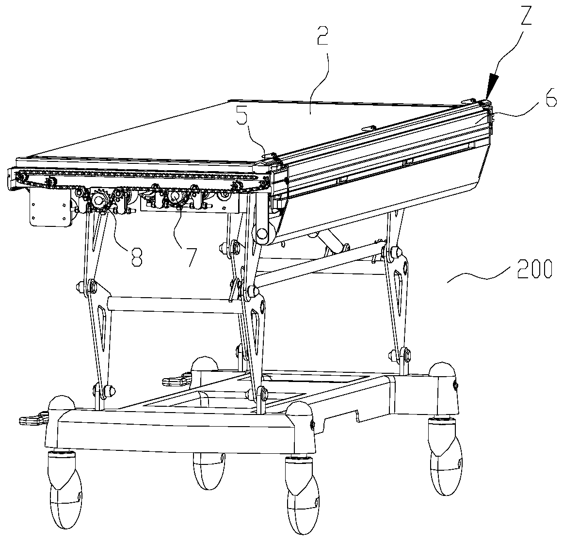 Infection-prevention medical transfer bed