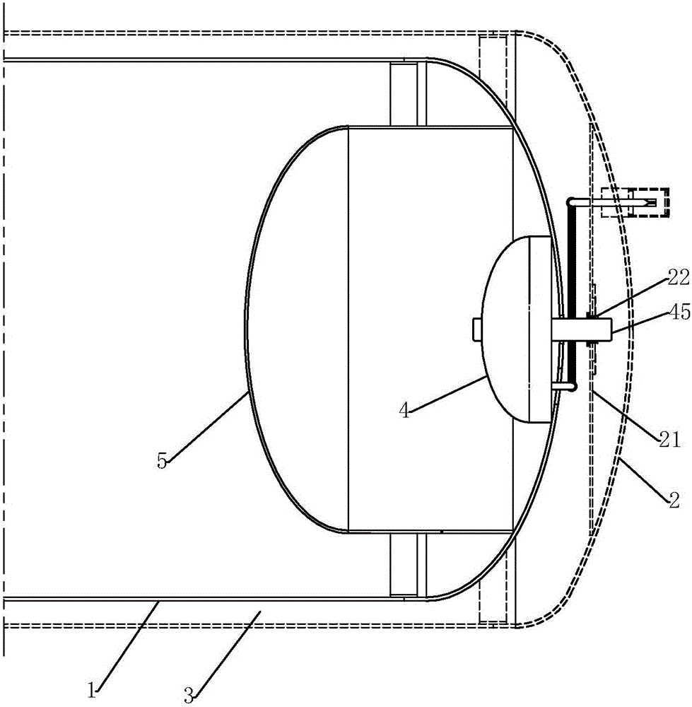 Adsorption device of vacuum interlayer container