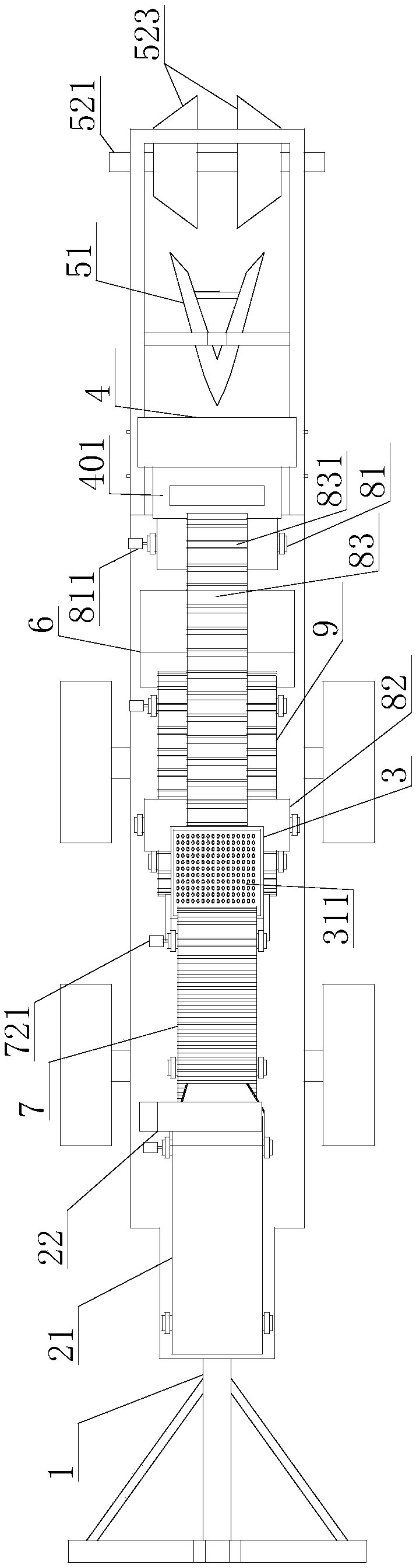 Corn stalk treatment device and method