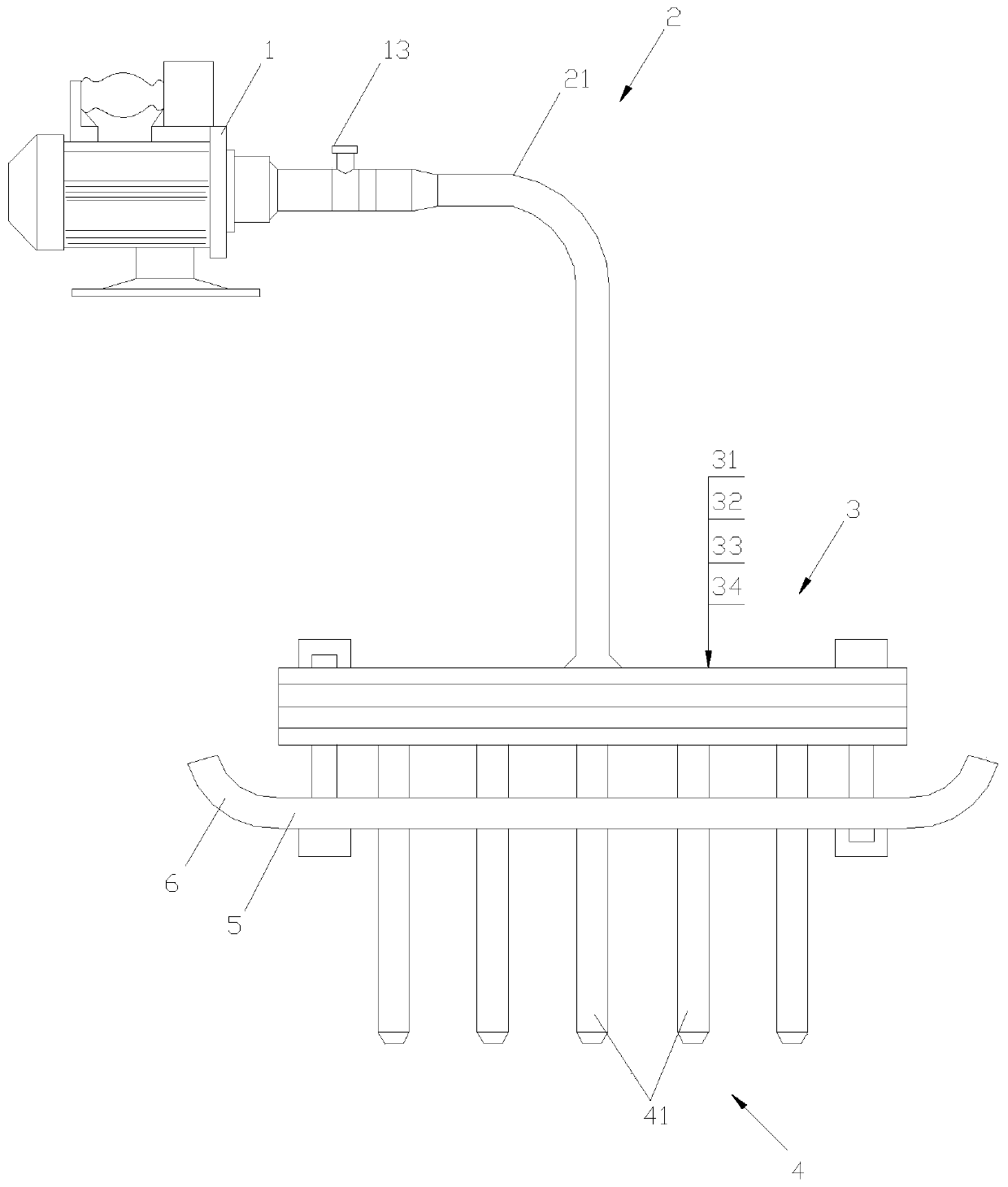 Vibrating and smashing rod with easily controlled action depth and range