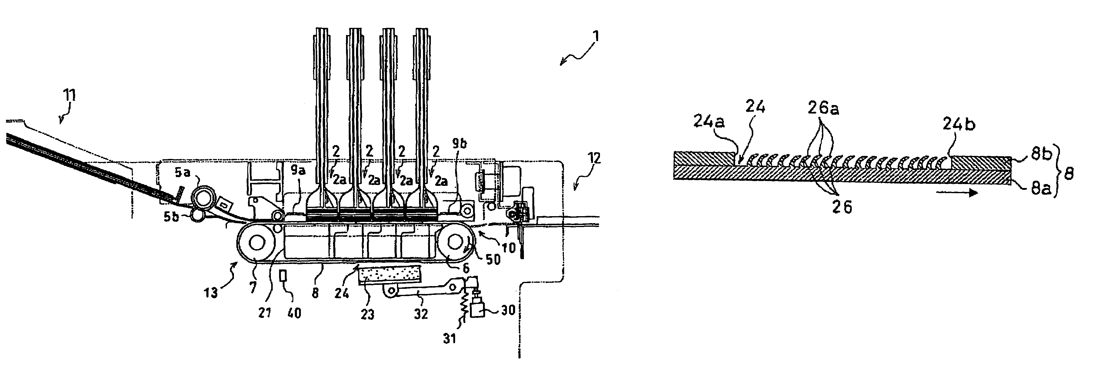 Belt conveying mechanism for ink-jet recording apparatus and ink-jet recording apparatus including it