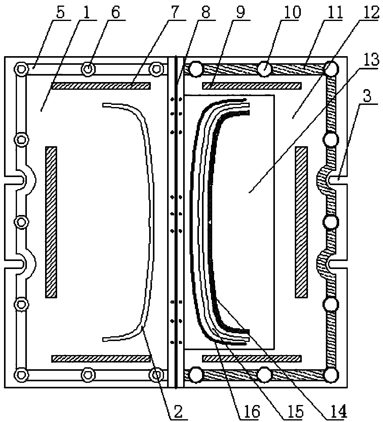 Template for crocheting lower hem facing