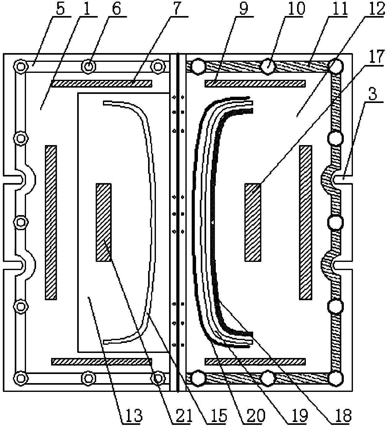 Template for crocheting lower hem facing