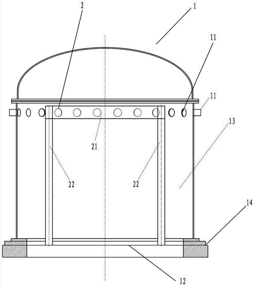 Constant-pressure air storage device for container bottle blow-drying machine