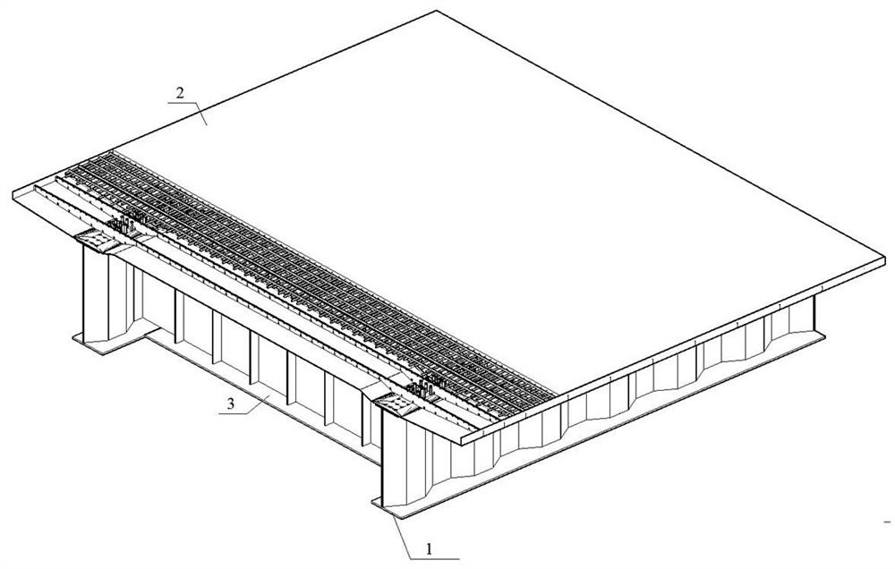 Corrugated steel web I-shaped composite beam for steel-concrete superposed bridge deck