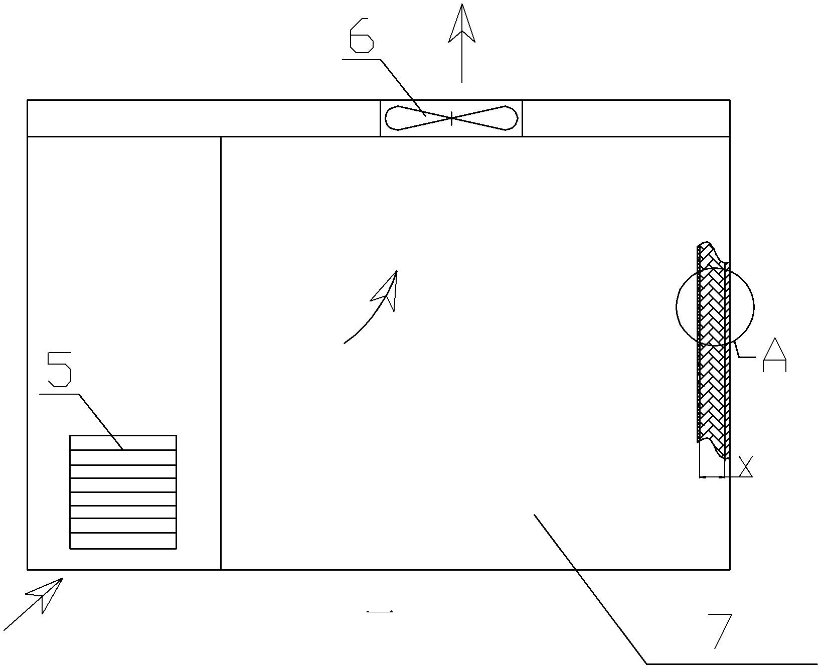 Acoustic enclosure sound-absorbing structure