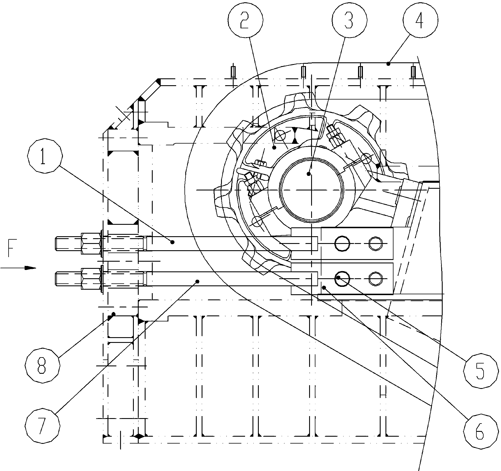 Double-grate spindle respective adjusting device on large-capacity corner tube boiler