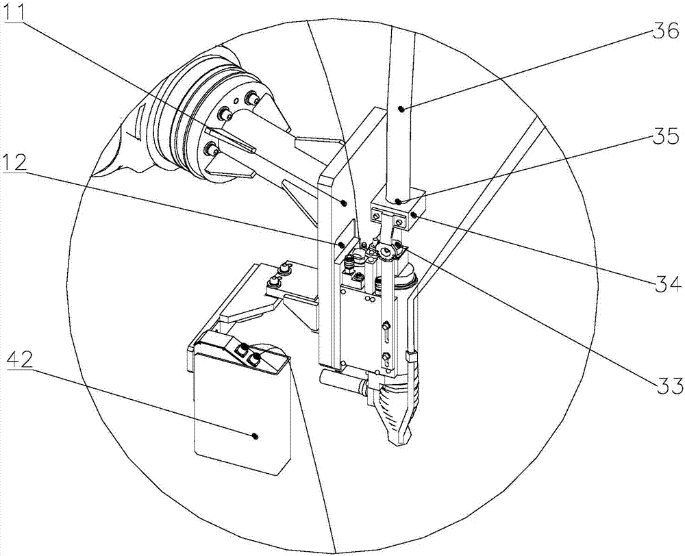 Visual guidance stud welding robot