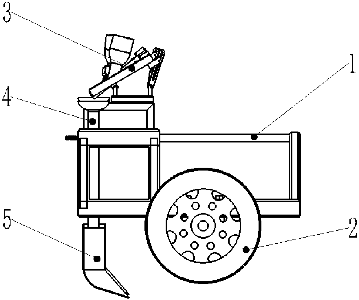 A small-size vibrating type flax breeding and strip sowing machine