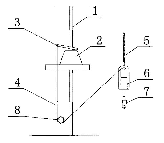 Anti-falling device of attached lifting scaffold