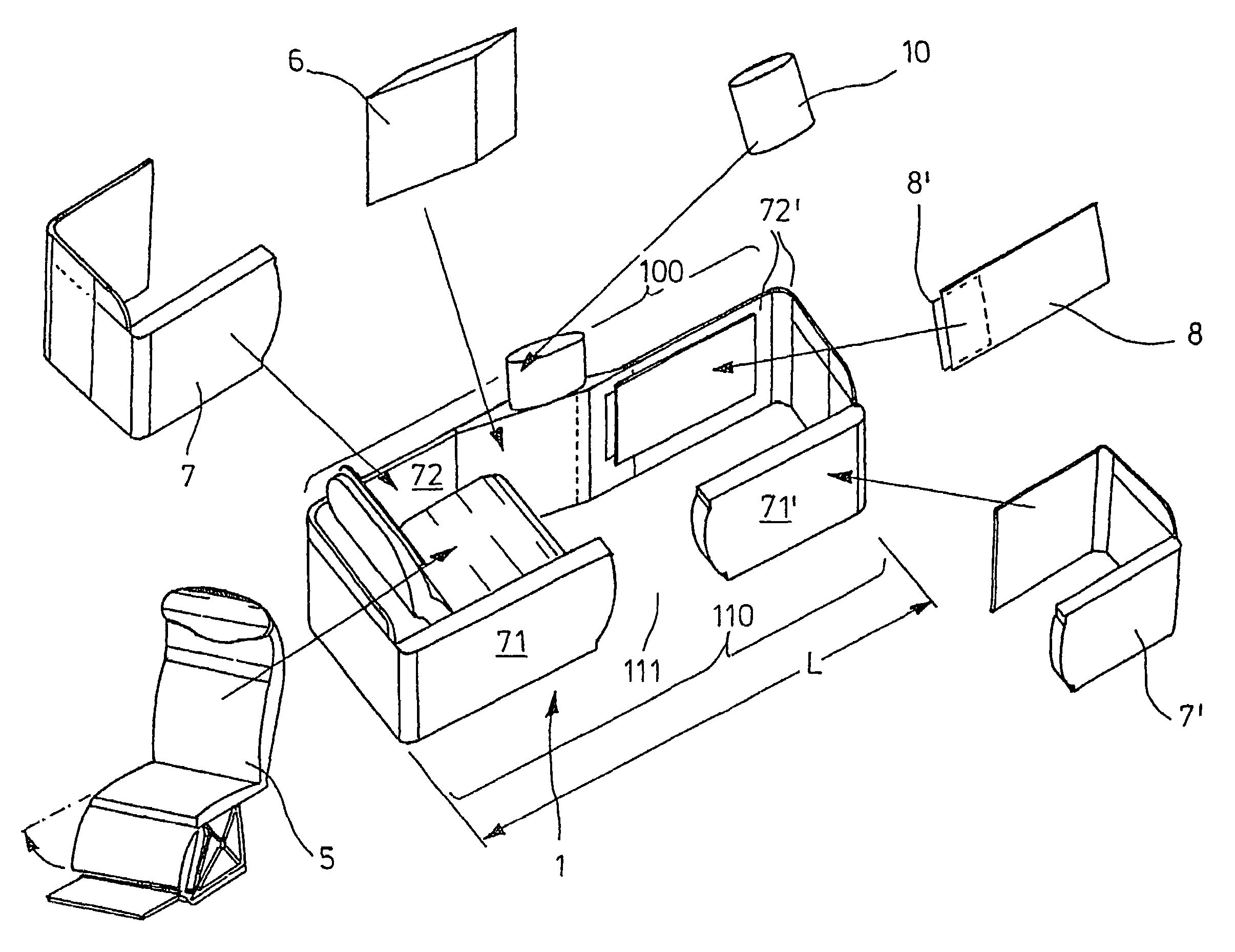 Passenger seat unit, in particular for commercial aircraft