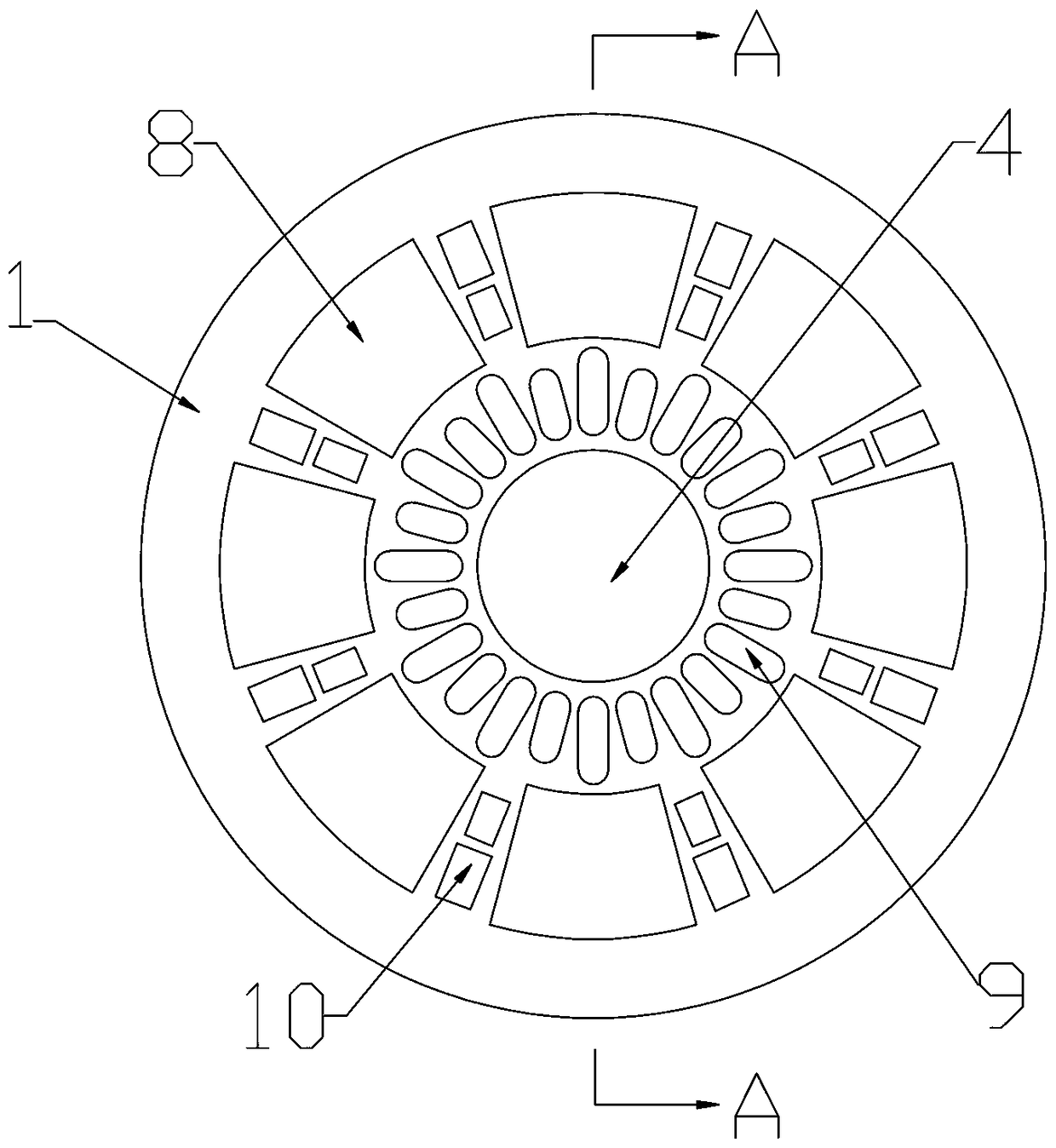 Fixing structure for magnetic steel of rotor of disk-type motor