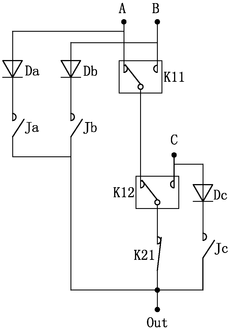 A commutation switch device and a dispatching application system adopting the commutation switch device