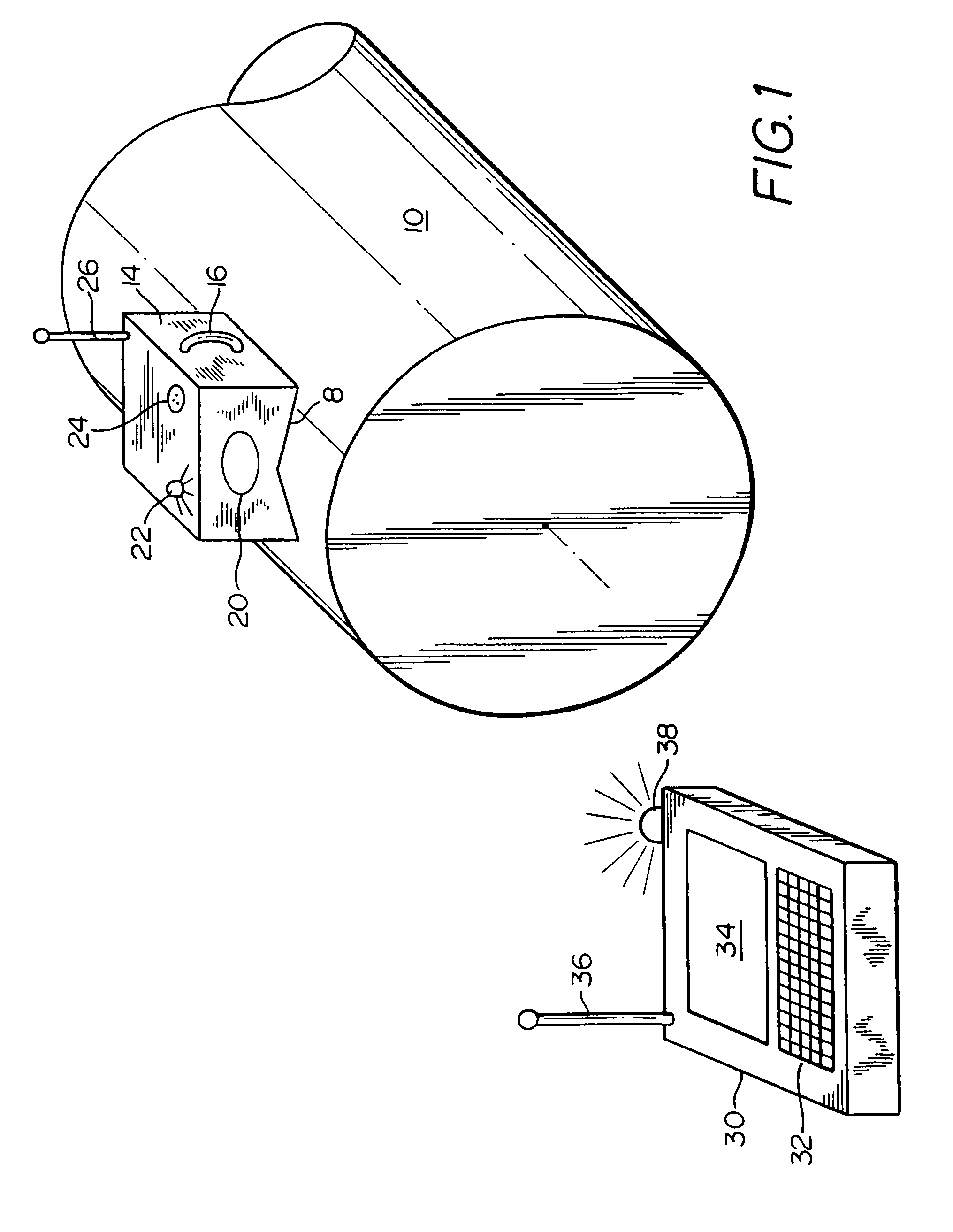 Ergonomic, interference signal-reducing position measurement probe for mutual alignment of bodies