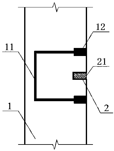 Waterproof structure adopting combined steel-edged rubber water stop and construction method thereof