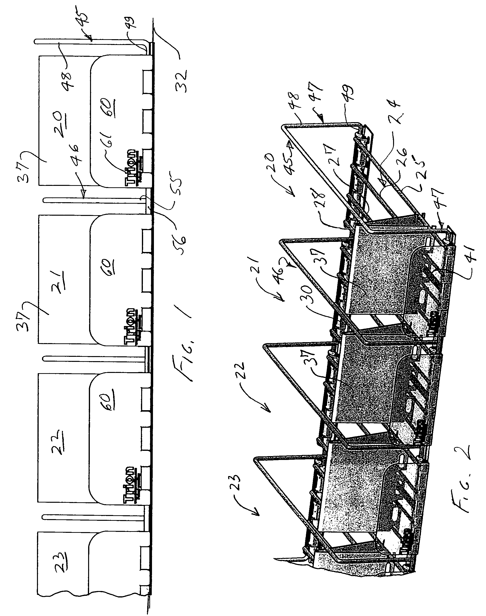 Product display rack with front barrier panel