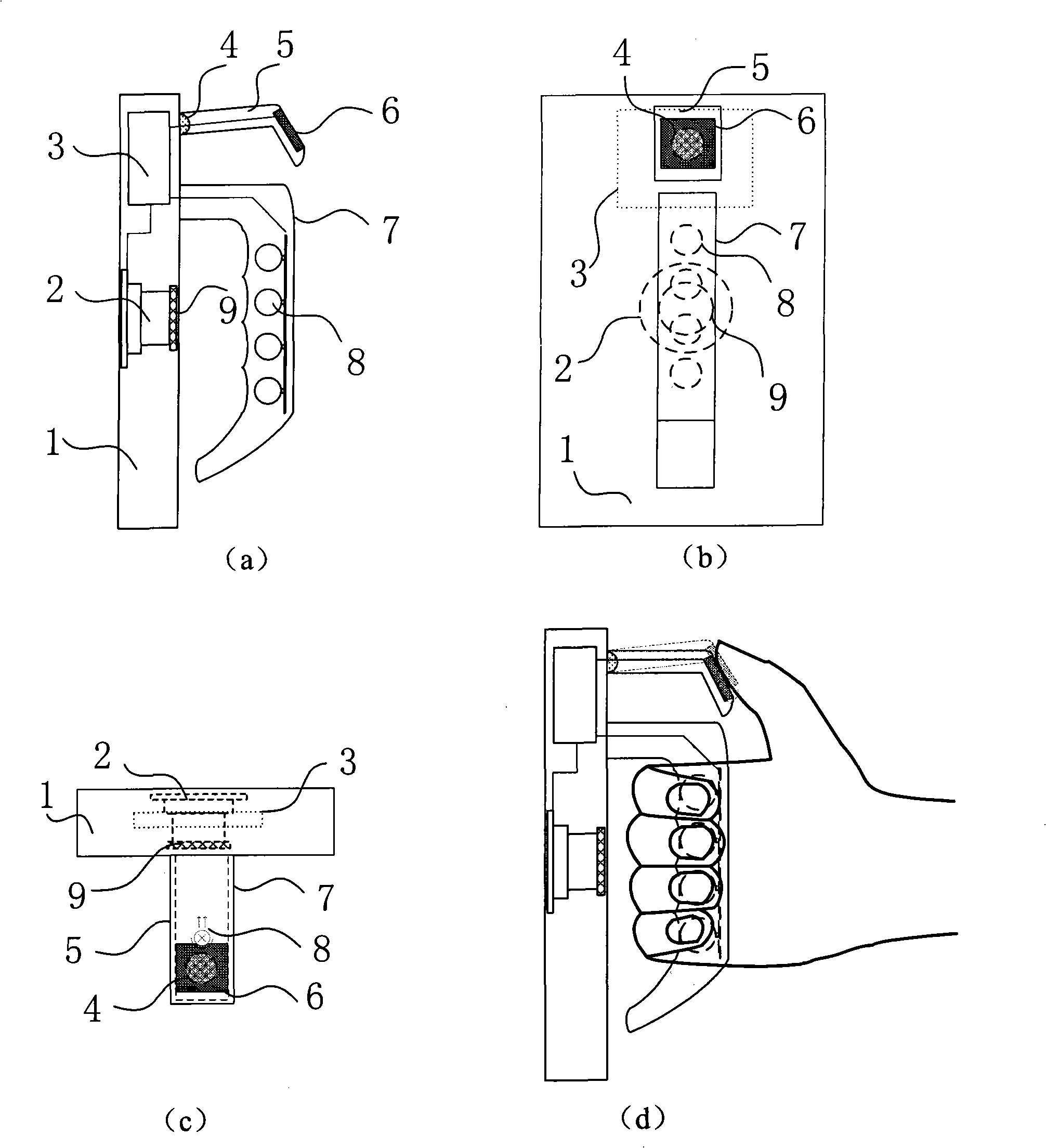 Identification authentication apparatus based on finger biologic characteristics