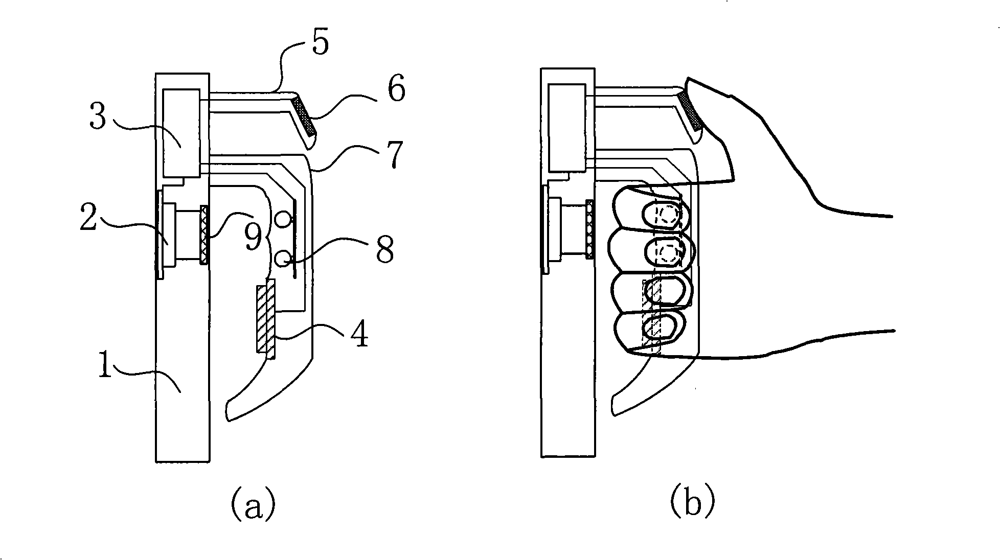 Identification authentication apparatus based on finger biologic characteristics