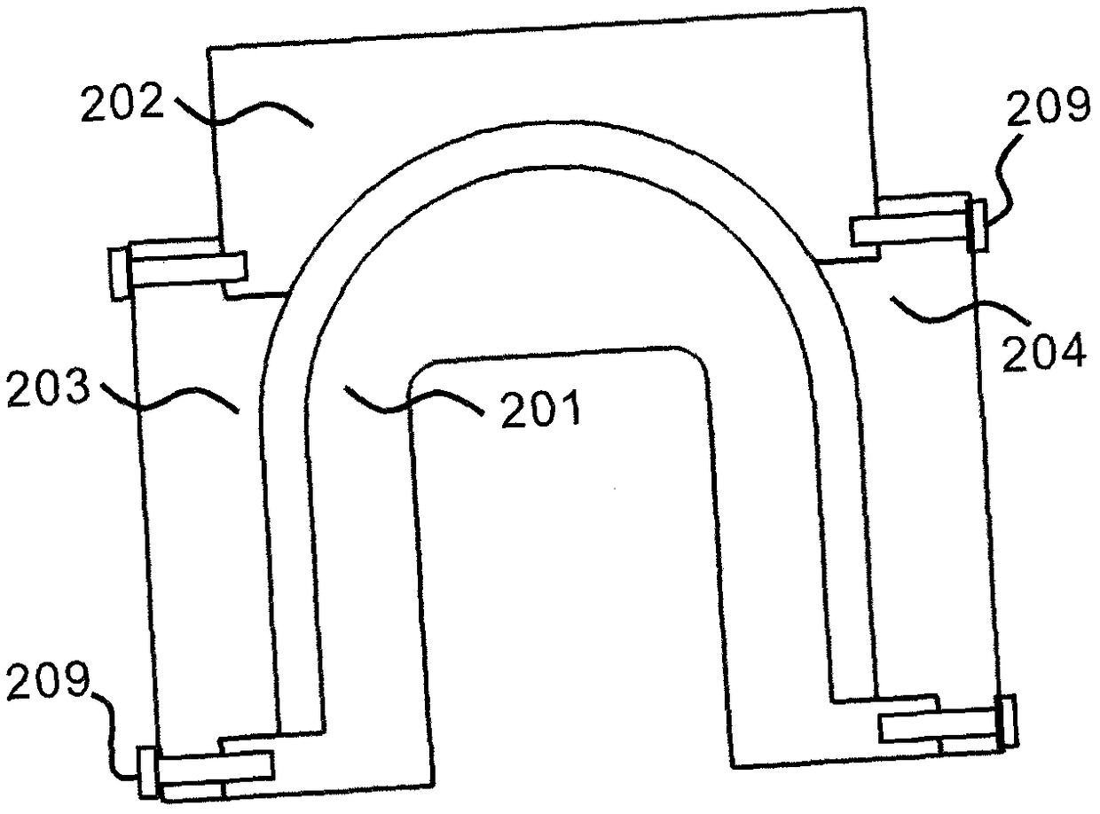 Sewing die and method for strip-shaped composite preform