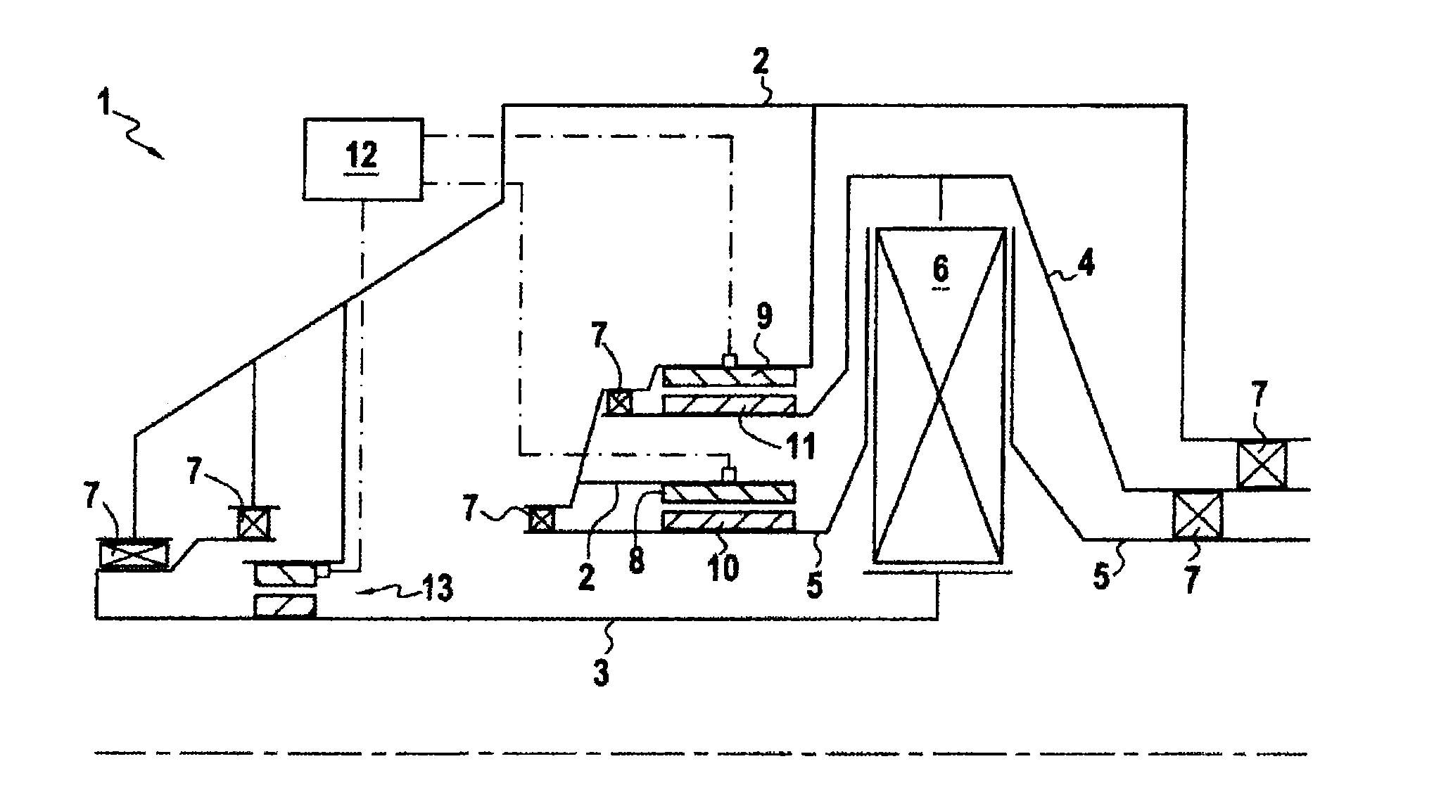 Electrical power supply for equipment carried by a rotary support