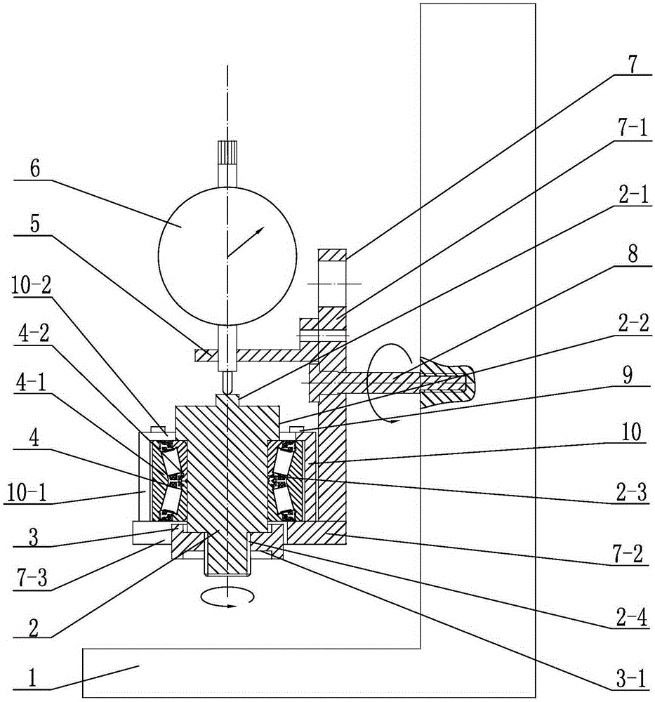 Testing Device for Axial Clearance of Double Row Tapered Roller Bearing