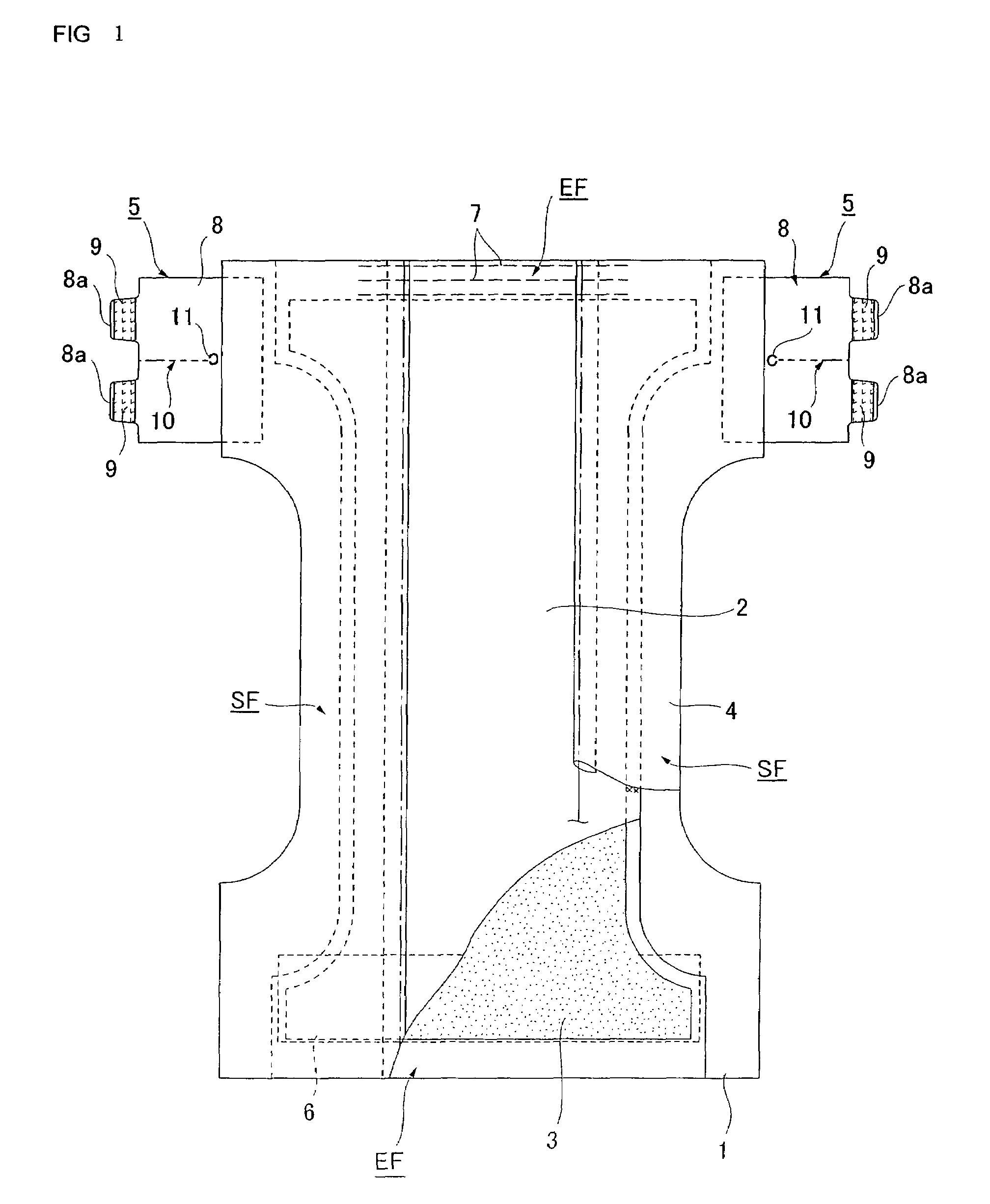 Disposable diaper having fastening sheets with perforated tear lines