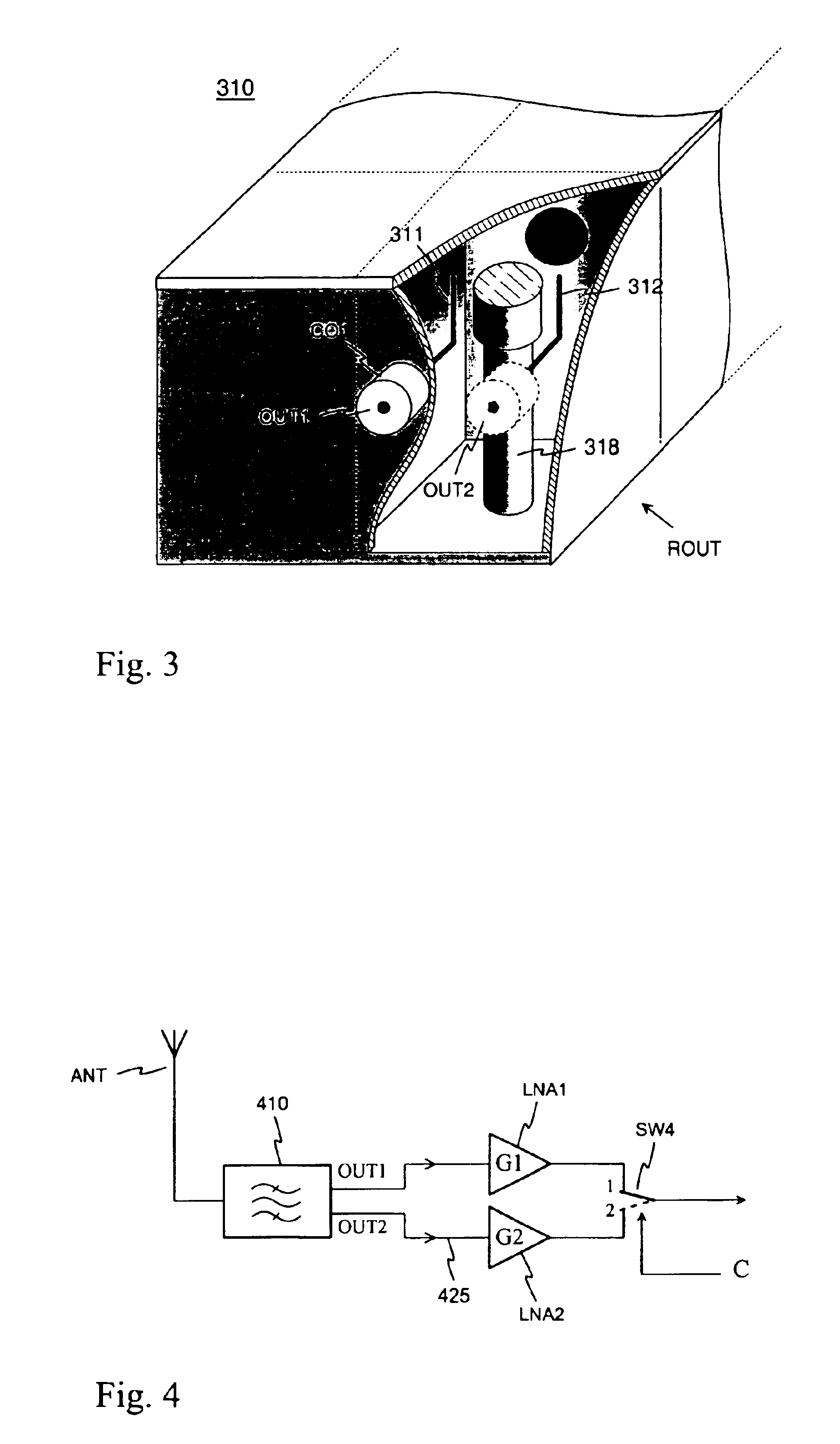 Bypass arrangement for low-noise amplifier