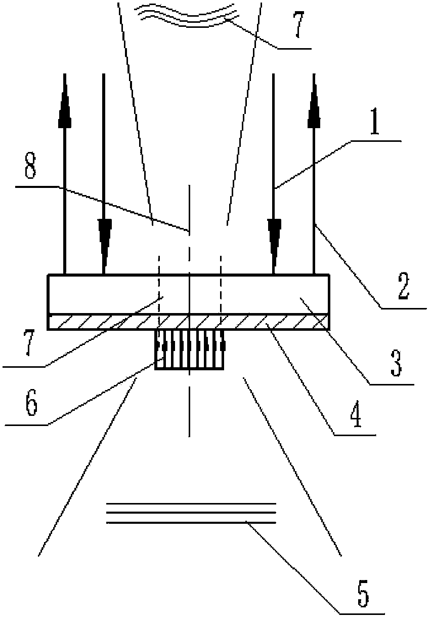 Multi-inlet single-cavity type hot diaphragm cooling device for ground-based solar telescope