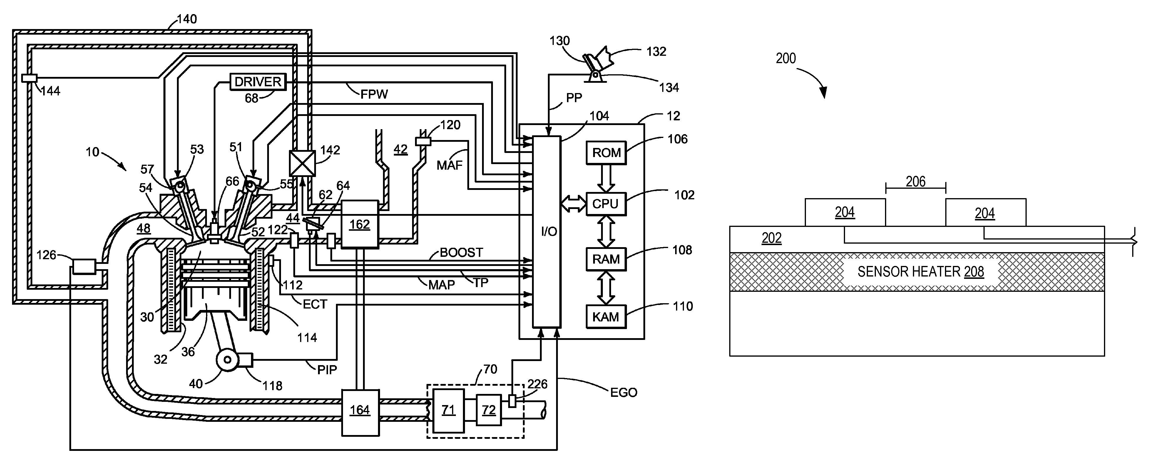 Emission control with a particulate matter sensor