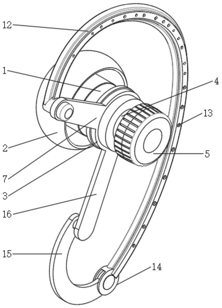 Adsorption type fixing anti-falling device for auricular point pressing bean