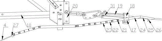 Automatic up-and-down device of line patrol robot of strain tower