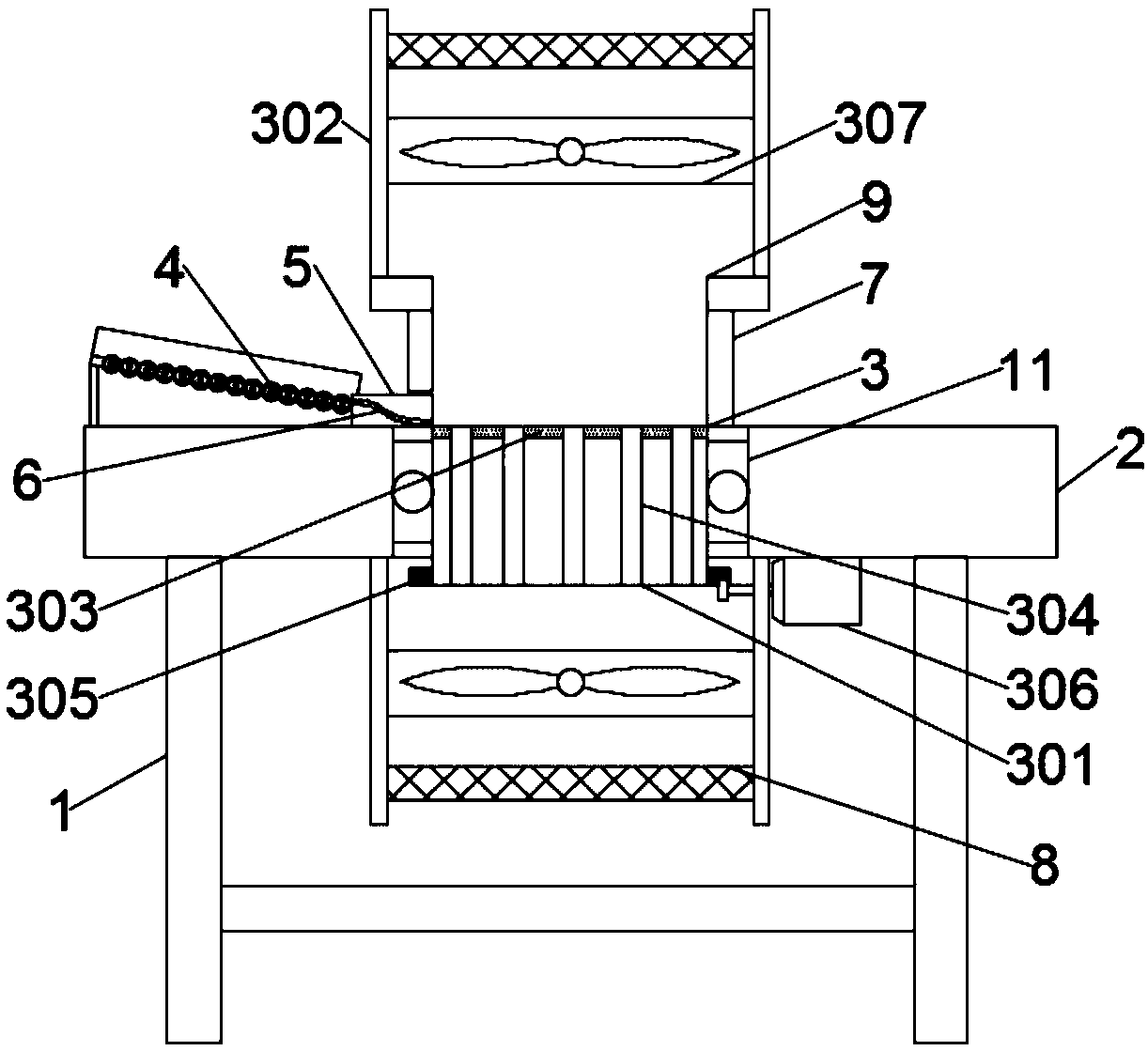 A uniform heat dissipation device for computer battery production