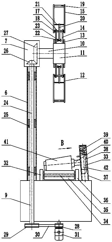 Reeling equipment for wool yarn