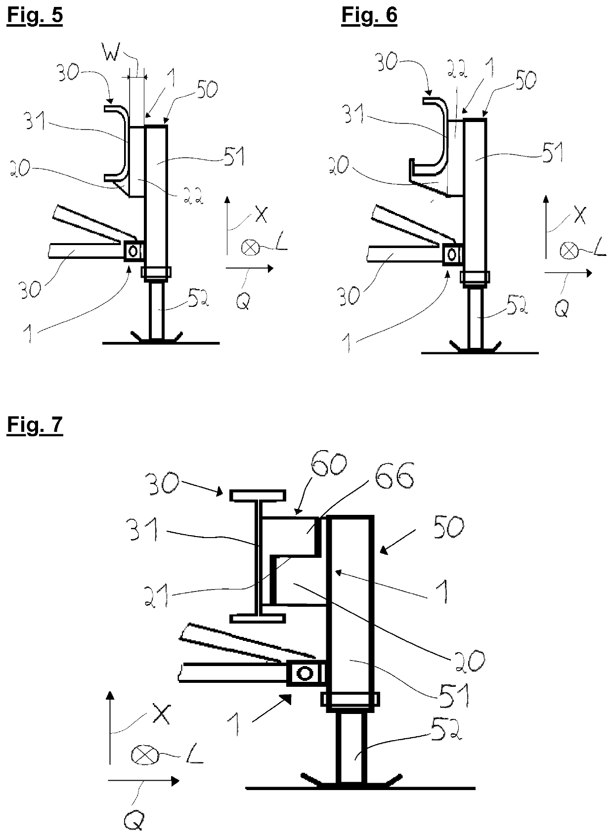 Mounting device for a support device