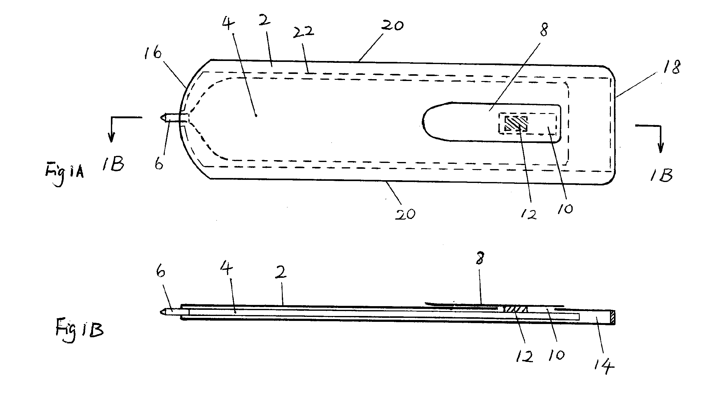 Flat Ink Cartridge for Writing Instruments