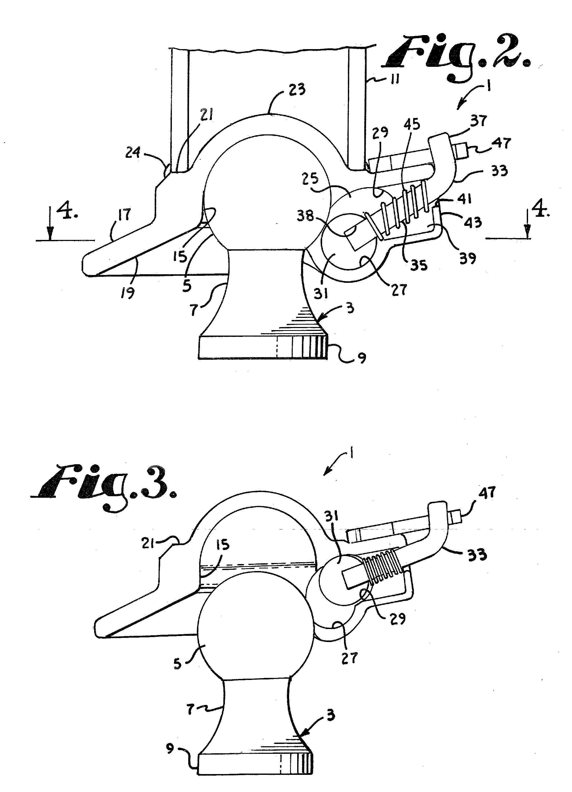 Self-latching and locking trailer coupler