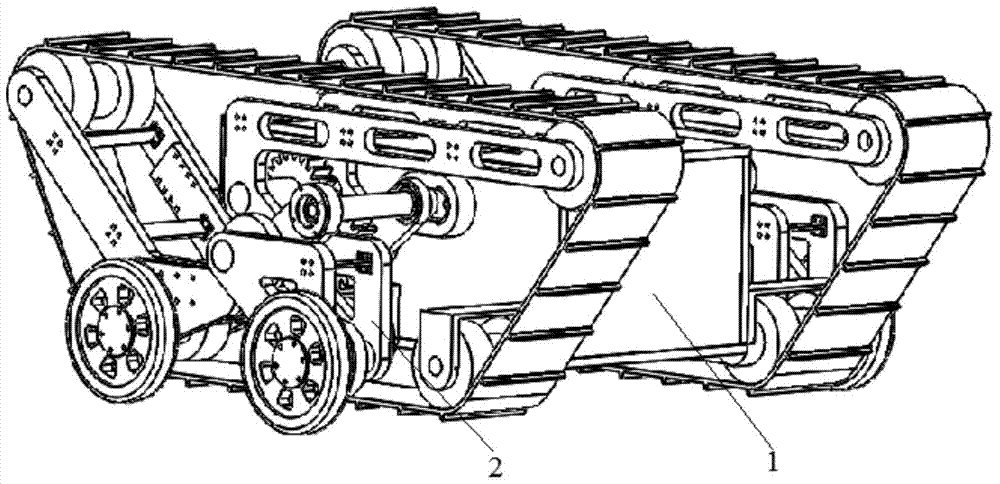 A crawler deformable robot mobile platform