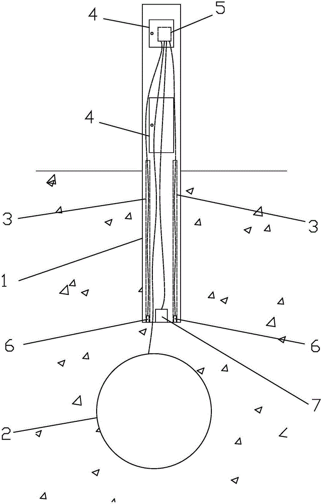 Test pile and working method thereof