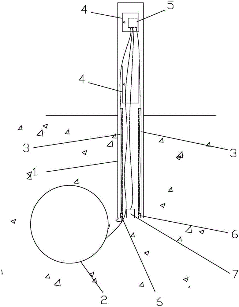 Test pile and working method thereof