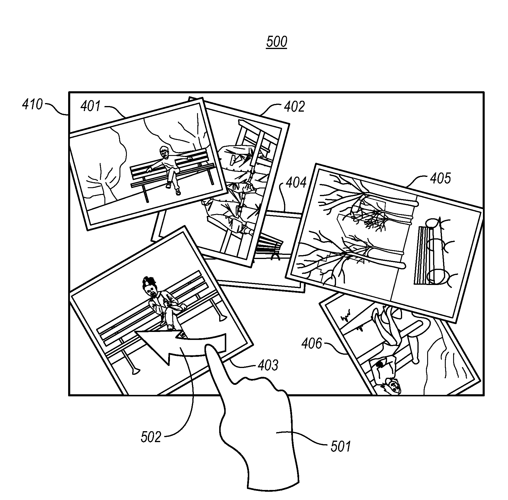 Gestured movement of object to display edge