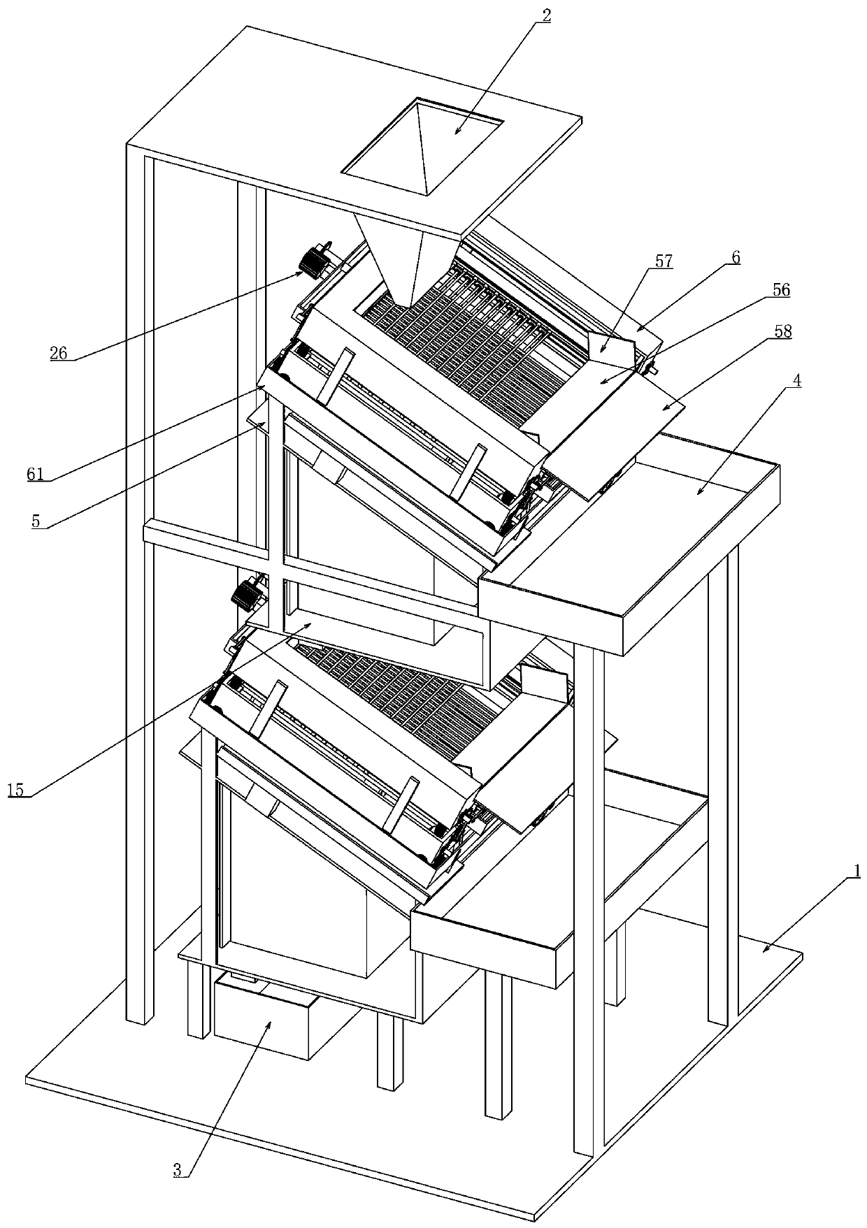 Civil engineering sand sieving device